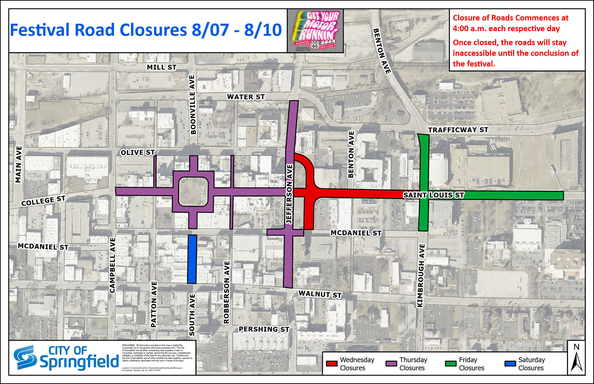 map of festival road closures