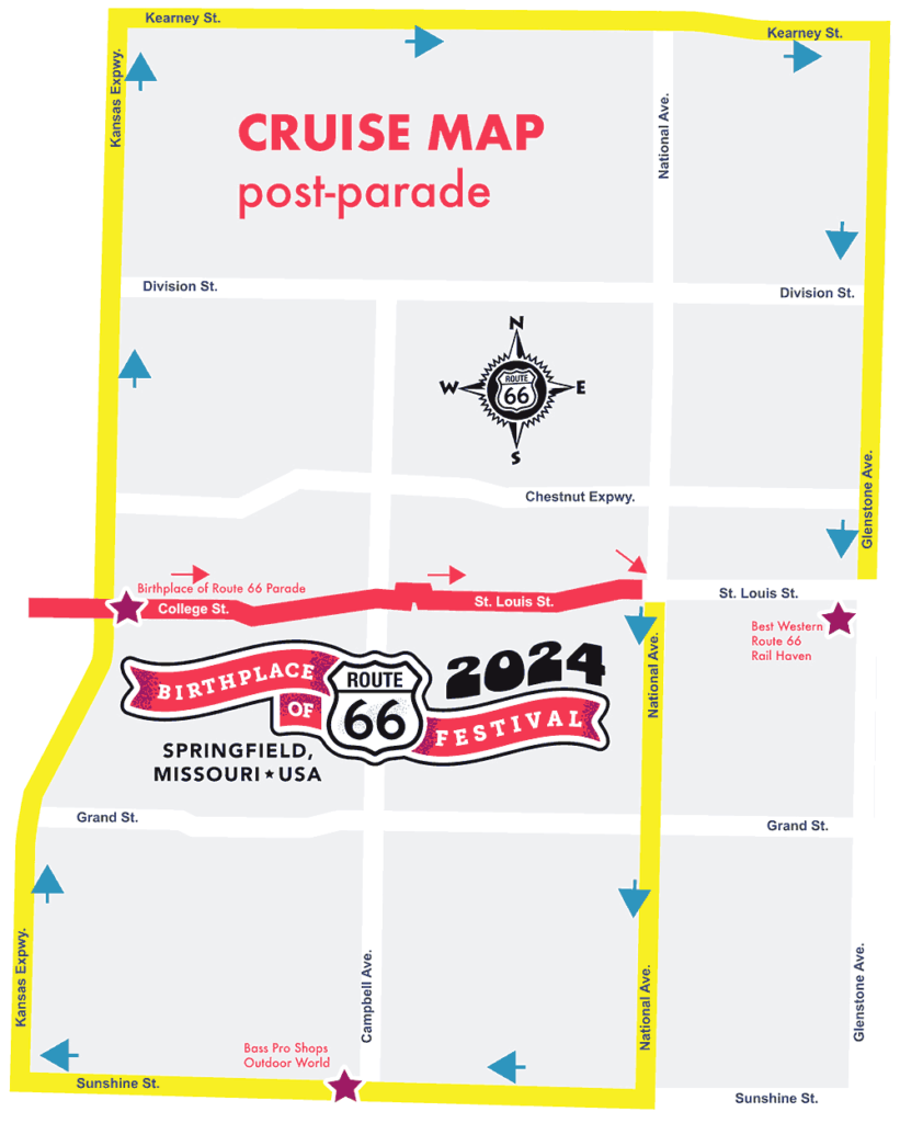 map of cruise route through springfield missouri